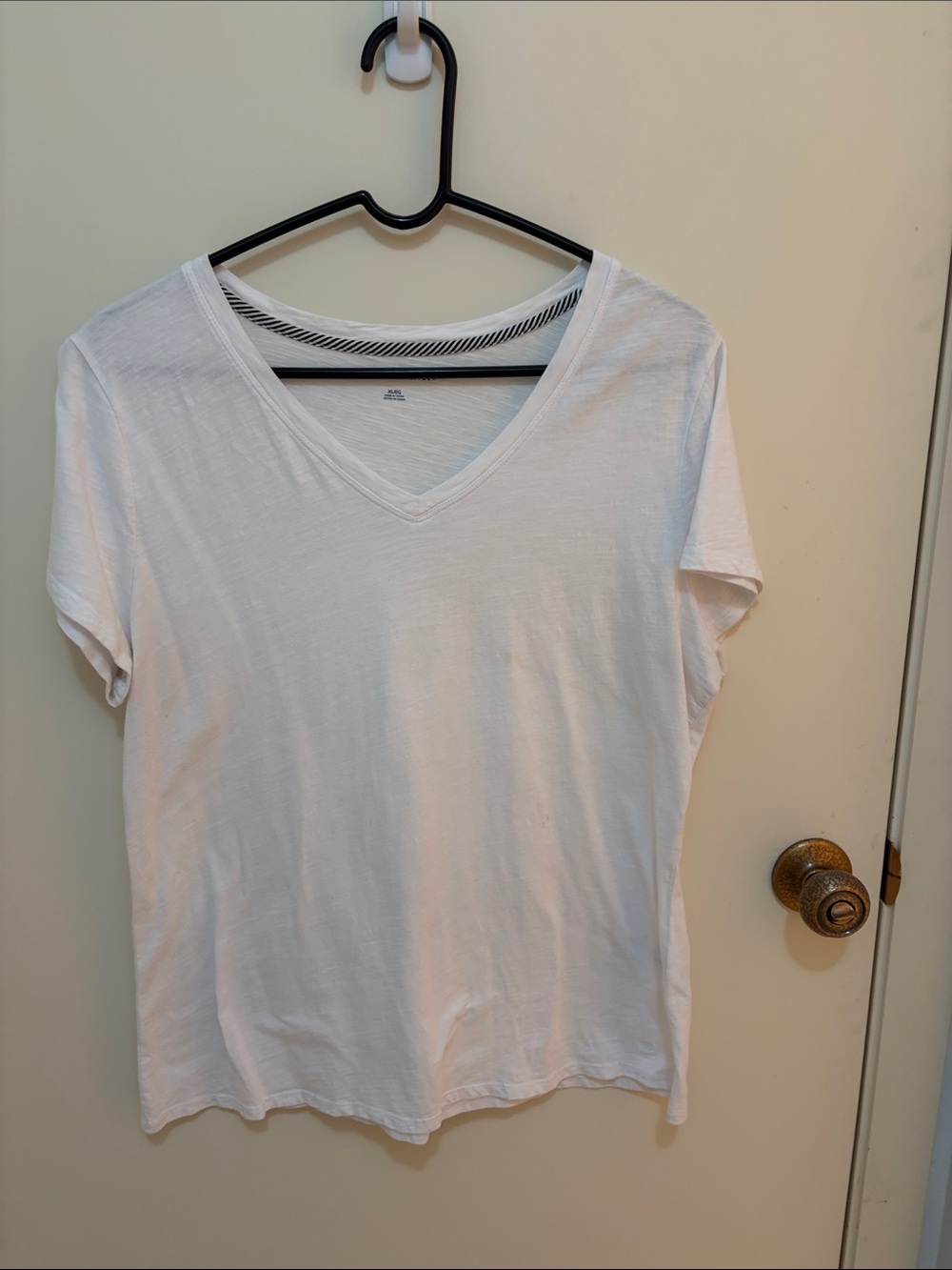 Tommy Hilfiger White V-Neck Tee Shirt
